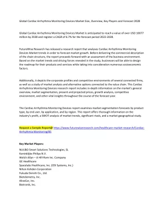 global cardiac arrhythmia monitoring devices
