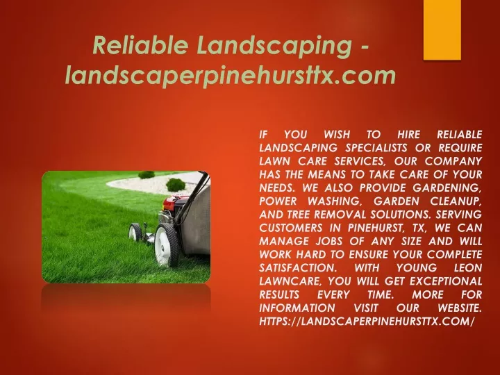 reliable landscaping landscaperpinehursttx com