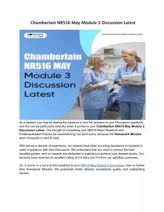 chamberlain nr516 may module 3 discussion latest