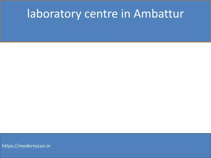 laboratory centre in ambattur
