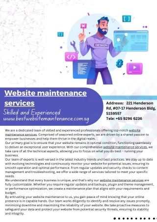 Website maintenance services