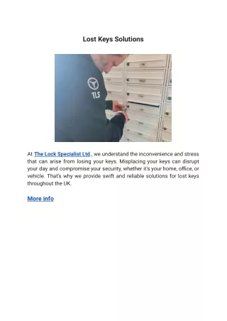 lost keys solutions