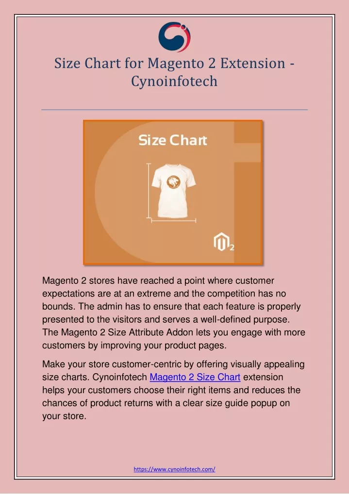 size chart for magento 2 extension cynoinfotech