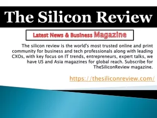 Top and best news | The silicon review