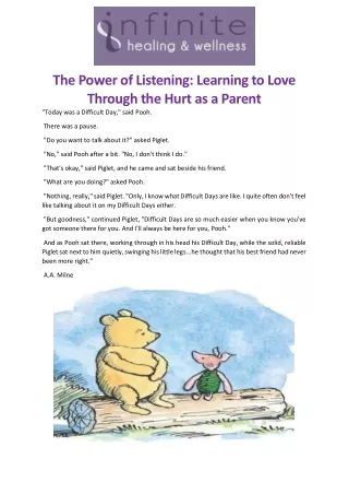 The Power of Listening: Learning to Love Through the Hurt as a Parent