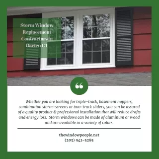 storm window replacement contractors in darien ct