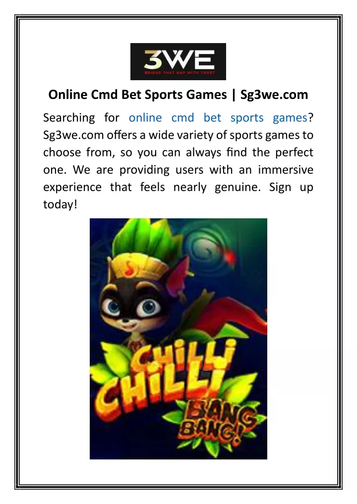 online cmd bet sports games sg3we com