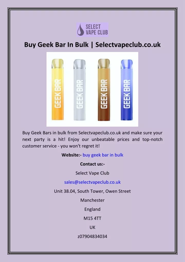 buy geek bar in bulk selectvapeclub co uk