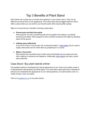 Top 3 Benefits of Plant Stand .docx