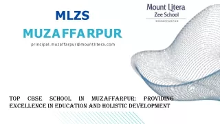 Top CBSE School In Muzaffarpur Providing Excellence in Education and Holistic Development