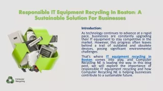 IT Equipment Recycling Boston