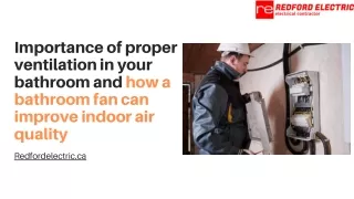 Importance of proper ventilation in your bathroom and how a bathroom fan can improve indoor air quality