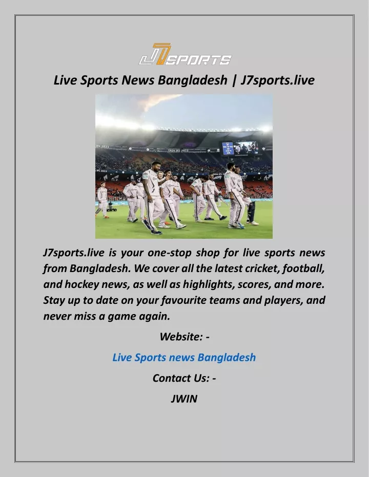 live sports news bangladesh j7sports live