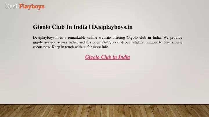 gigolo club in india desiplayboys in desiplayboys