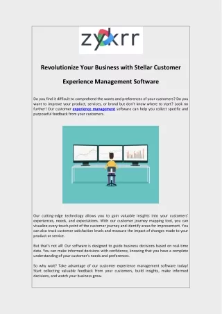 Revolutionize Your Business with Stellar Customer Experience Management Software