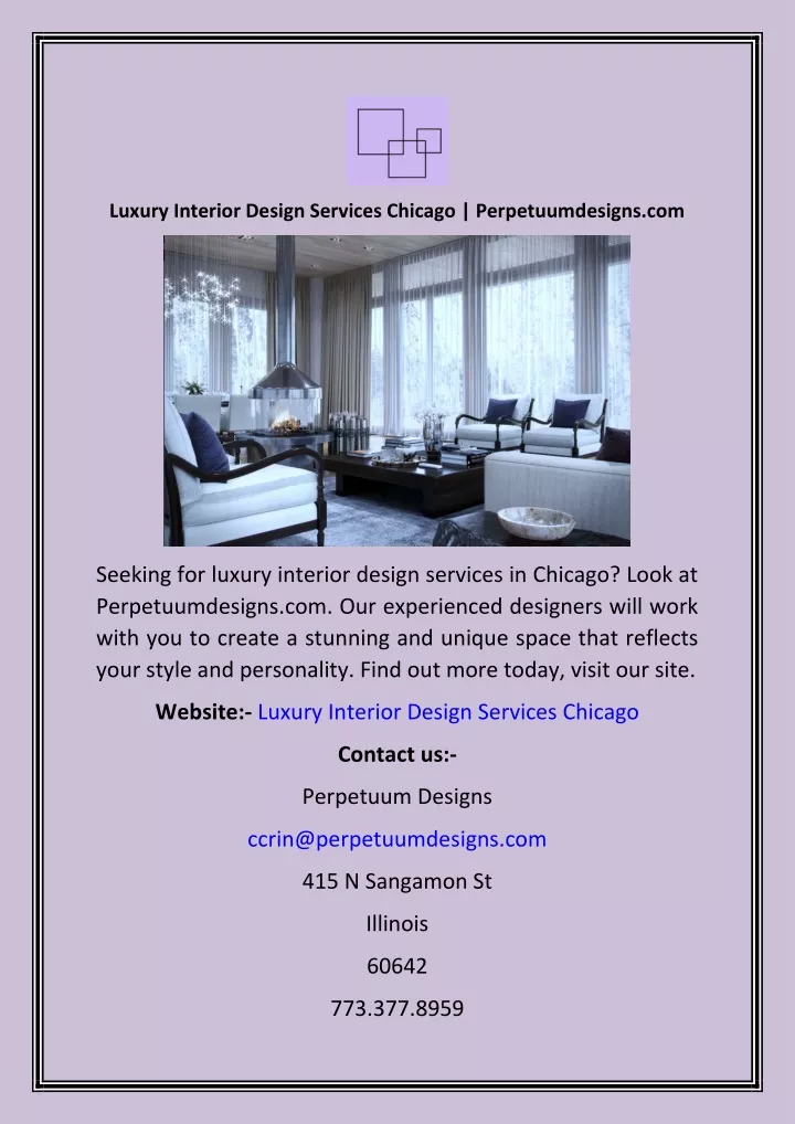 luxury interior design services chicago