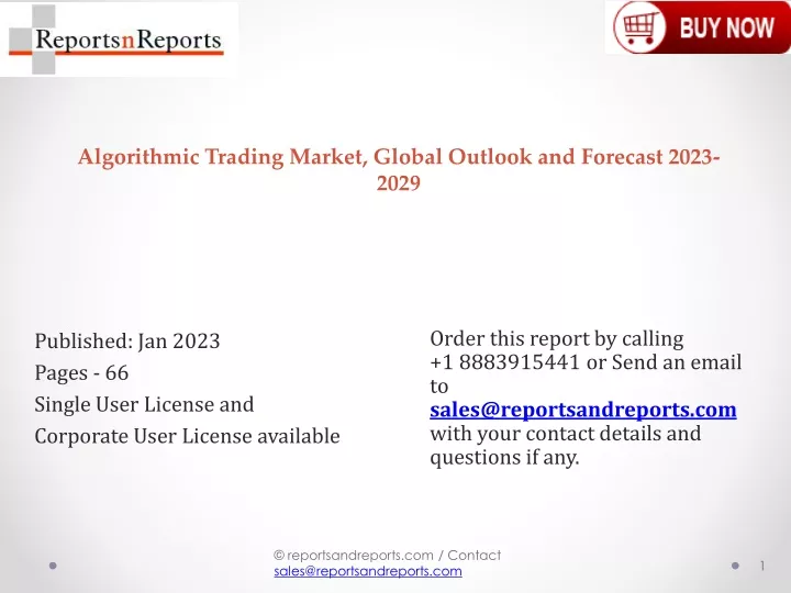 algorithmic trading market global outlook and forecast 2023 2029