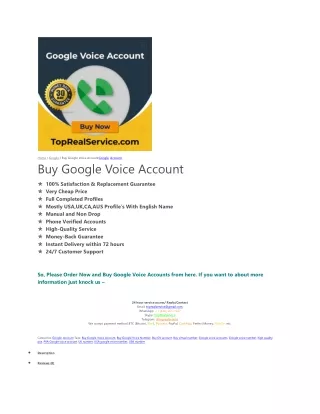 Buy Google Voice Account