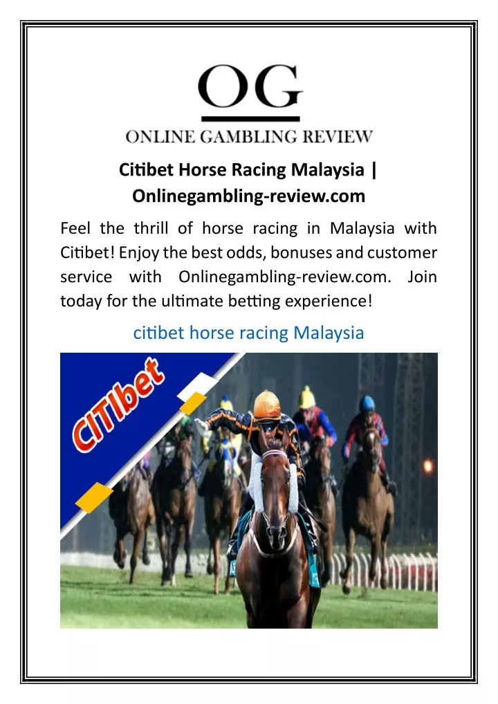 citibet horse racing malaysia onlinegambling