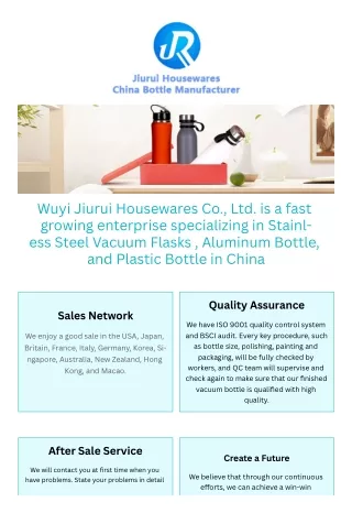 Stainless Steel Water Bottle Manufacturer China