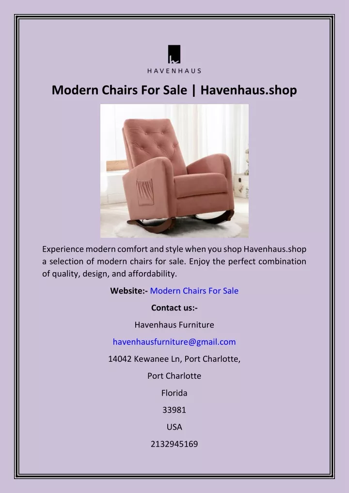 modern chairs for sale havenhaus shop