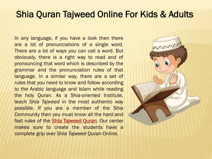 shia quran tajweed online for kids adults