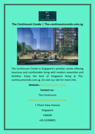 the continuum condo the continuumcondo com sg