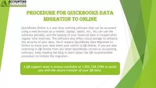 procedure for quickbooks data migration to online
