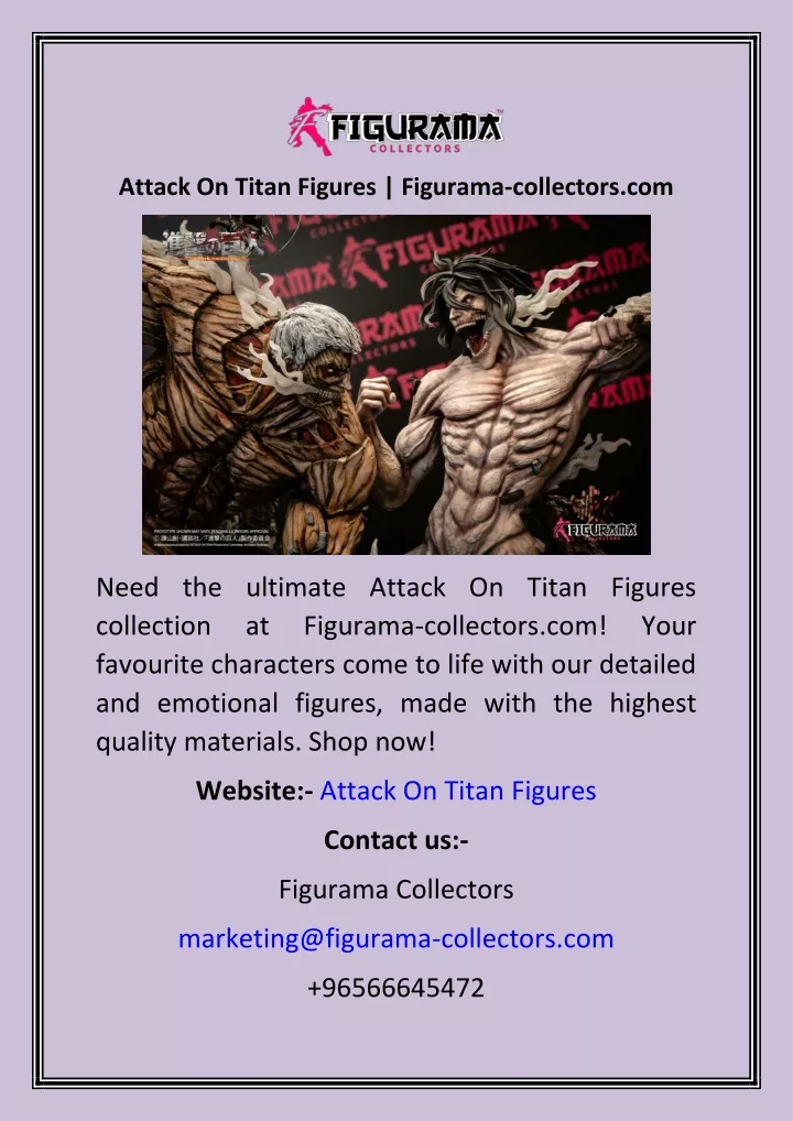 attack on titan figures figurama collectors com