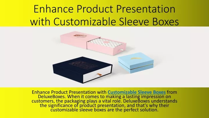 enhance product presentation with customizable