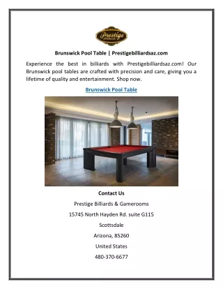brunswick pool table prestigebilliardsaz com