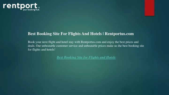 best booking site for flights and hotels