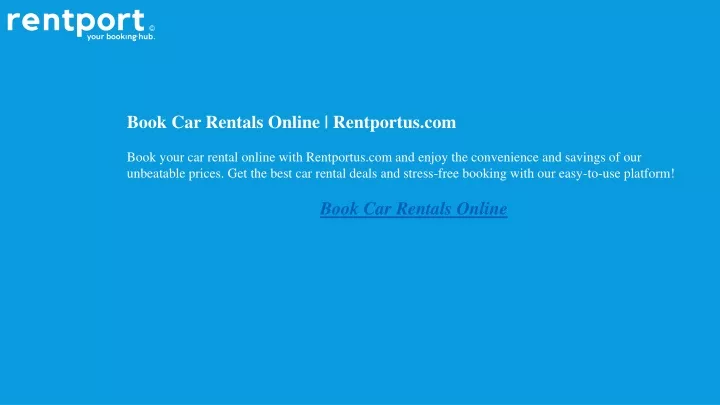 book car rentals online rentportus com book your