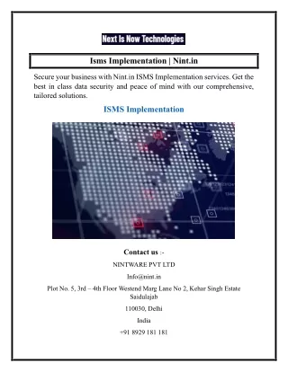 isms implementation nint in