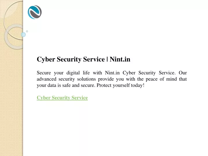 cyber security service nint in secure your