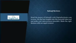 Salesql Reviews  Digitaltech360