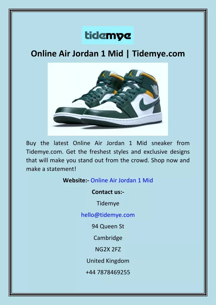 online air jordan 1 mid tidemye com