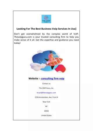 looking for the best business voip services in usa