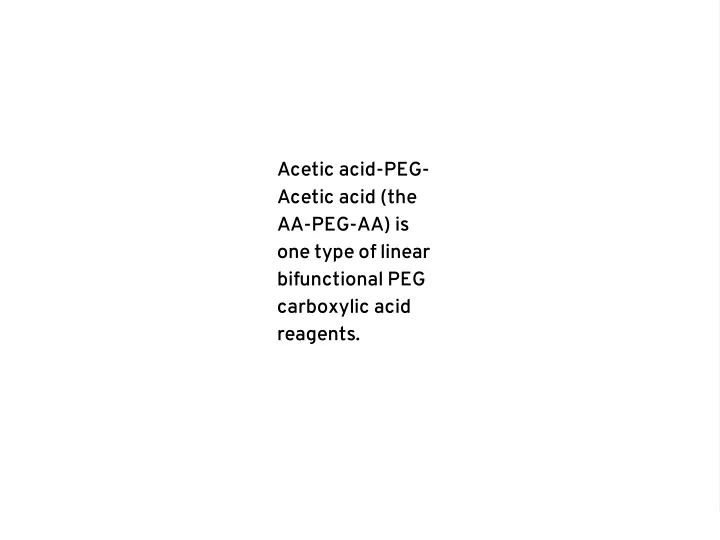 acetic acid peg acetic acid