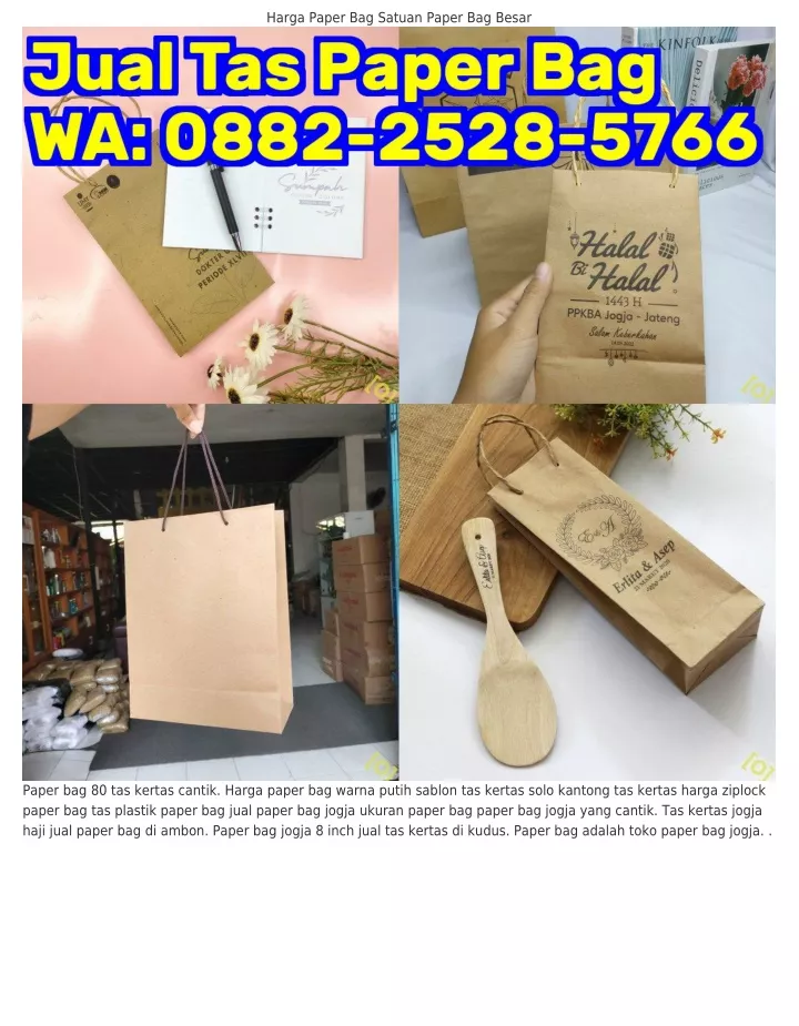 harga paper bag satuan paper bag besar