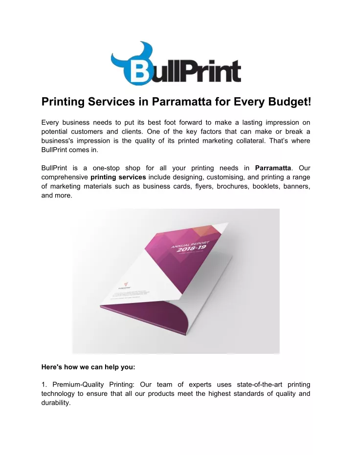 printing services in parramatta for every budget