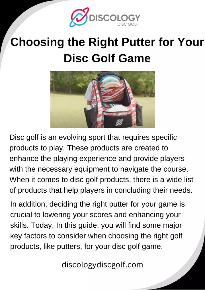 choosing the right putter for your disc golf game