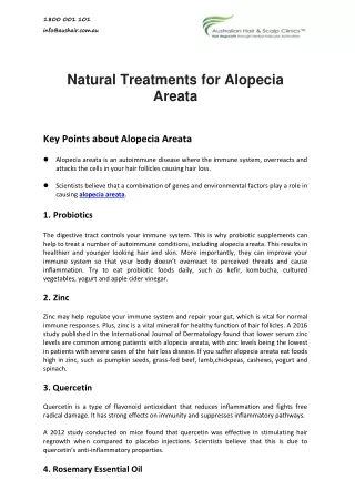 Natural Treatments for Alopecia Areata