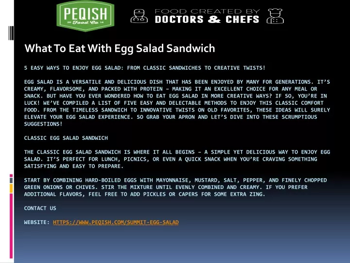 what to eat with egg salad sandwich