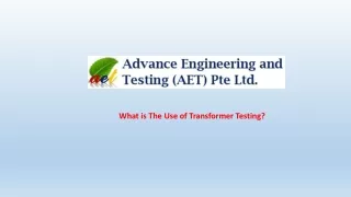 What is The Use of Transformer Testing