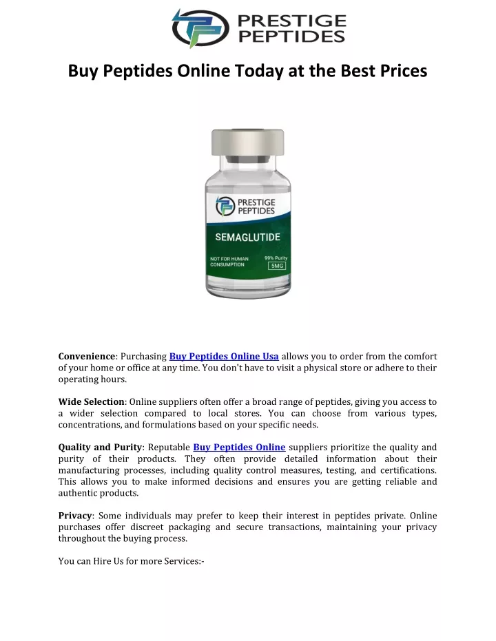 buy peptides online today at the best prices