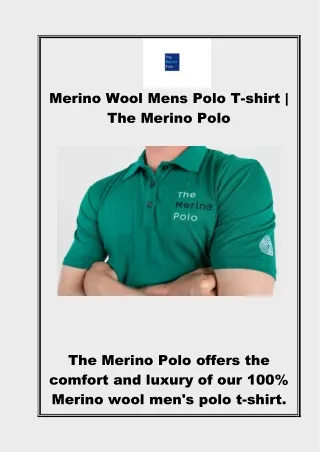Super Quality Wool Polo Shirt | The Merino Polo