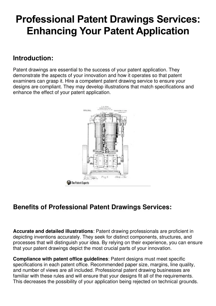 professional patent drawings services enhancing