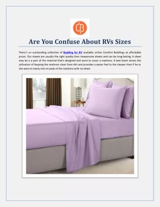 Are You Confuse About RVs Sizes