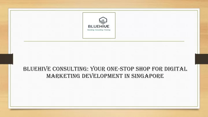bluehive consulting your one stop shop for digital marketing development in singapore